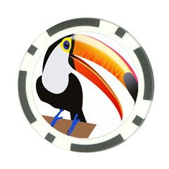 Cute Toucan Bird Cartoon Fly Poker Chip Card Guard (10 Pack) by Mariart