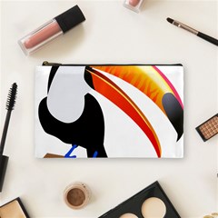 Cute Toucan Bird Cartoon Fly Cosmetic Bag (medium) 