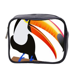 Cute Toucan Bird Cartoon Fly Mini Toiletries Bag 2-side by Mariart