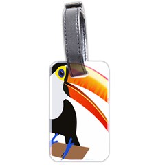 Cute Toucan Bird Cartoon Fly Luggage Tags (two Sides) by Mariart