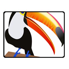 Cute Toucan Bird Cartoon Fly Double Sided Fleece Blanket (small)  by Mariart