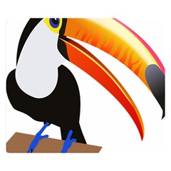 Cute Toucan Bird Cartoon Fly Double Sided Flano Blanket (small)  by Mariart