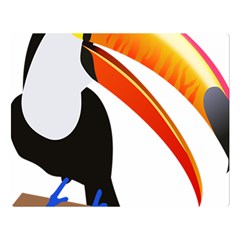 Cute Toucan Bird Cartoon Fly Double Sided Flano Blanket (large)  by Mariart