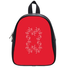 Cycles Bike White Red Sport School Bag (small)