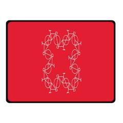 Cycles Bike White Red Sport Fleece Blanket (small) by Mariart