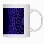 Flower Floral Sunflower Blue Purple Leaf Wave Chevron Beauty Sexy White Mugs Right