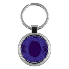 Flower Floral Sunflower Blue Purple Leaf Wave Chevron Beauty Sexy Key Chains (round)  by Mariart