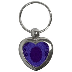 Flower Floral Sunflower Blue Purple Leaf Wave Chevron Beauty Sexy Key Chains (heart) 