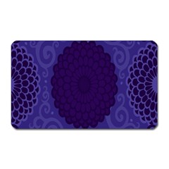 Flower Floral Sunflower Blue Purple Leaf Wave Chevron Beauty Sexy Magnet (rectangular) by Mariart