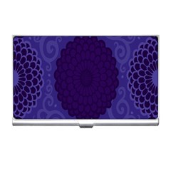 Flower Floral Sunflower Blue Purple Leaf Wave Chevron Beauty Sexy Business Card Holders