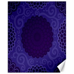 Flower Floral Sunflower Blue Purple Leaf Wave Chevron Beauty Sexy Canvas 16  X 20   by Mariart