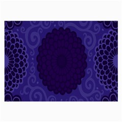 Flower Floral Sunflower Blue Purple Leaf Wave Chevron Beauty Sexy Large Glasses Cloth