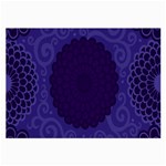 Flower Floral Sunflower Blue Purple Leaf Wave Chevron Beauty Sexy Large Glasses Cloth (2-Side) Back