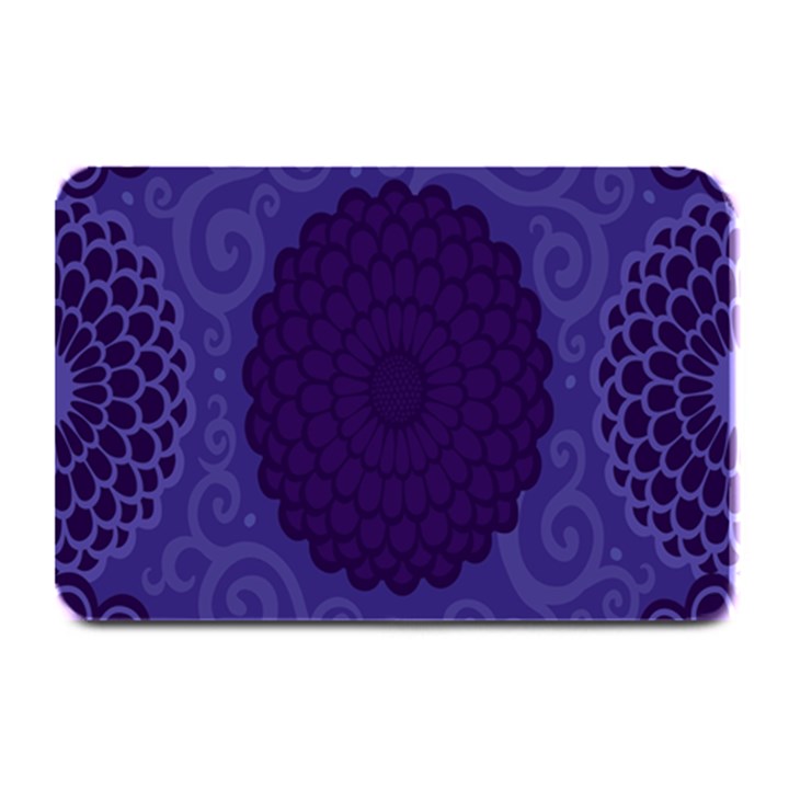 Flower Floral Sunflower Blue Purple Leaf Wave Chevron Beauty Sexy Plate Mats