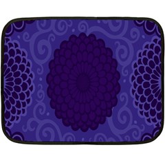 Flower Floral Sunflower Blue Purple Leaf Wave Chevron Beauty Sexy Double Sided Fleece Blanket (mini) 