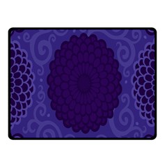 Flower Floral Sunflower Blue Purple Leaf Wave Chevron Beauty Sexy Fleece Blanket (small) by Mariart