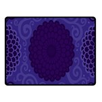 Flower Floral Sunflower Blue Purple Leaf Wave Chevron Beauty Sexy Fleece Blanket (Small) 50 x40  Blanket Front