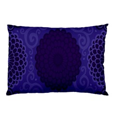 Flower Floral Sunflower Blue Purple Leaf Wave Chevron Beauty Sexy Pillow Case (two Sides) by Mariart