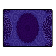 Flower Floral Sunflower Blue Purple Leaf Wave Chevron Beauty Sexy Double Sided Fleece Blanket (small)  by Mariart