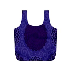 Flower Floral Sunflower Blue Purple Leaf Wave Chevron Beauty Sexy Full Print Recycle Bags (s) 