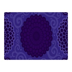 Flower Floral Sunflower Blue Purple Leaf Wave Chevron Beauty Sexy Double Sided Flano Blanket (mini)  by Mariart