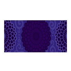 Flower Floral Sunflower Blue Purple Leaf Wave Chevron Beauty Sexy Satin Wrap by Mariart