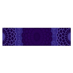 Flower Floral Sunflower Blue Purple Leaf Wave Chevron Beauty Sexy Satin Scarf (oblong)