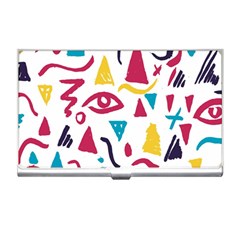 Eye Triangle Wave Chevron Red Yellow Blue Business Card Holders by Mariart