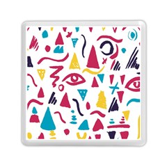 Eye Triangle Wave Chevron Red Yellow Blue Memory Card Reader (square) 