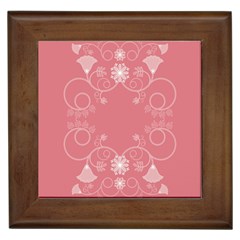 Flower Floral Leaf Pink Star Sunflower Framed Tiles by Mariart