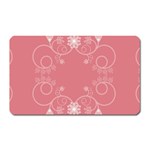 Flower Floral Leaf Pink Star Sunflower Magnet (Rectangular) Front