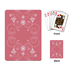 Flower Floral Leaf Pink Star Sunflower Playing Card by Mariart