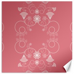 Flower Floral Leaf Pink Star Sunflower Canvas 20  X 20   by Mariart