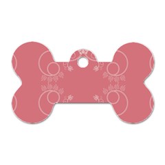 Flower Floral Leaf Pink Star Sunflower Dog Tag Bone (two Sides)