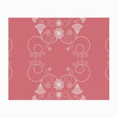 Flower Floral Leaf Pink Star Sunflower Small Glasses Cloth (2-side) by Mariart