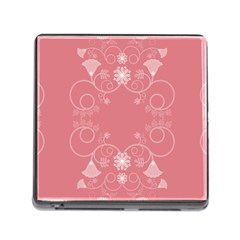 Flower Floral Leaf Pink Star Sunflower Memory Card Reader (square)