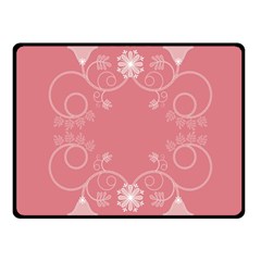 Flower Floral Leaf Pink Star Sunflower Fleece Blanket (small)