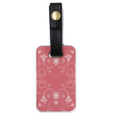 Flower Floral Leaf Pink Star Sunflower Luggage Tags (one Side) 