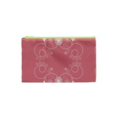 Flower Floral Leaf Pink Star Sunflower Cosmetic Bag (xs) by Mariart