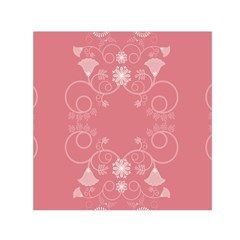 Flower Floral Leaf Pink Star Sunflower Small Satin Scarf (square) by Mariart