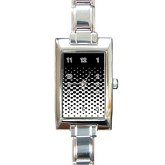 Gradient Circle Round Black Polka Rectangle Italian Charm Watch by Mariart