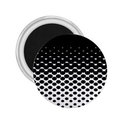 Gradient Circle Round Black Polka 2 25  Magnets by Mariart