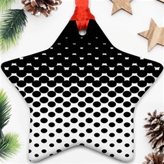 Gradient Circle Round Black Polka Ornament (star)