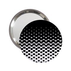 Gradient Circle Round Black Polka 2 25  Handbag Mirrors by Mariart