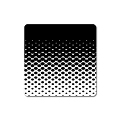 Gradient Circle Round Black Polka Square Magnet by Mariart