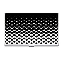 Gradient Circle Round Black Polka Business Card Holders by Mariart