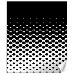 Gradient Circle Round Black Polka Canvas 20  X 24   by Mariart