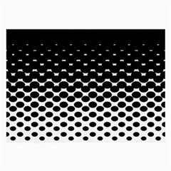 Gradient Circle Round Black Polka Large Glasses Cloth by Mariart