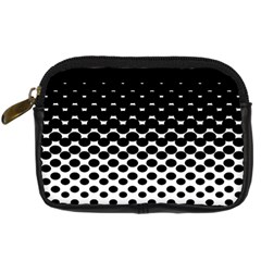 Gradient Circle Round Black Polka Digital Camera Cases by Mariart