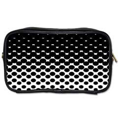 Gradient Circle Round Black Polka Toiletries Bags